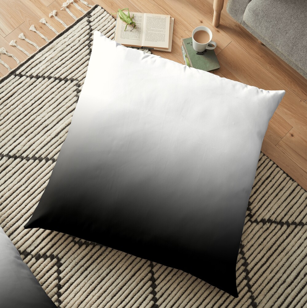 Black Ombre Gradient Floor Pillow