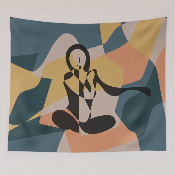 Item preview, Woman Abstract Figure Shape designed and sold by technicolorable_art.