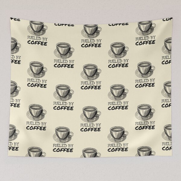 Item preview, Black Drawings Fueled By Coffee Saying designed and sold by Telle Garcia.