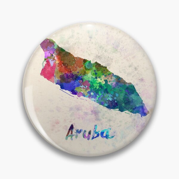 Item preview, Aruba watercolor map designed and sold by paulrommer.