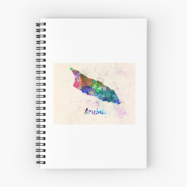 Item preview, Aruba watercolor map designed and sold by paulrommer.
