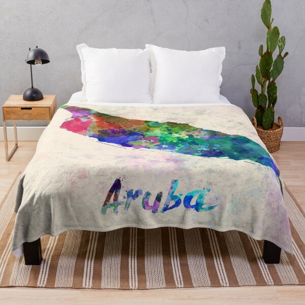 Item preview, Aruba watercolor map designed and sold by paulrommer.