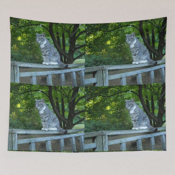 Item preview, Gray and White Cat designed and sold by Illustrationsbyv .