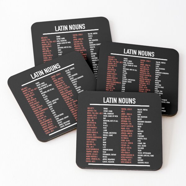 Item preview, Latin Nouns - Top 46 Most Frequent Latin Words designed and sold by HiddenVerb.