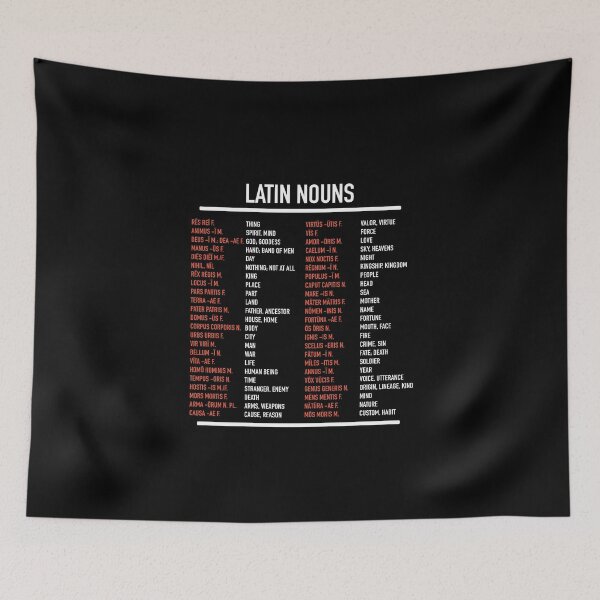 Item preview, Latin Nouns - Top 46 Most Frequent Latin Words designed and sold by HiddenVerb.