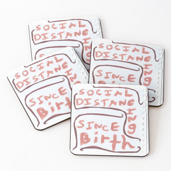 Item preview, Social Distancing Since Birth - Art in the Time of Corona Virus  designed and sold by seasonsof7.