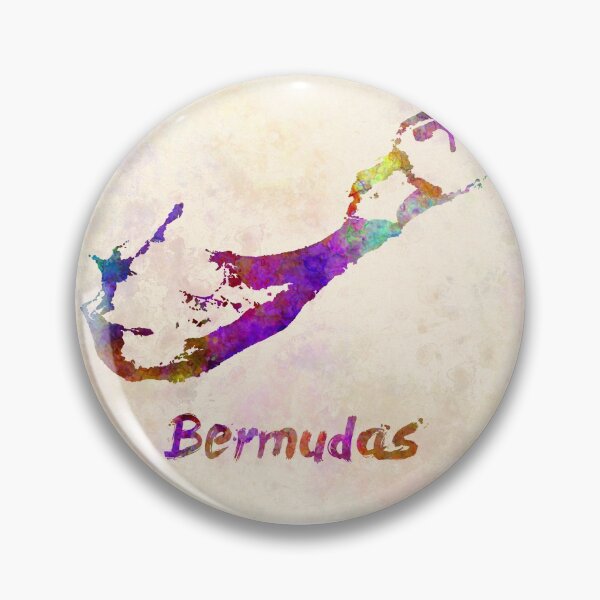 Item preview, Bermudas watercolor map designed and sold by paulrommer.