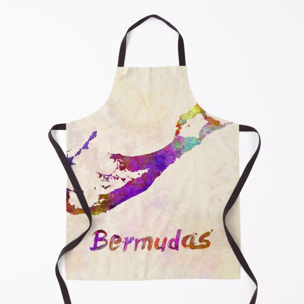 Item preview, Bermudas watercolor map designed and sold by paulrommer.