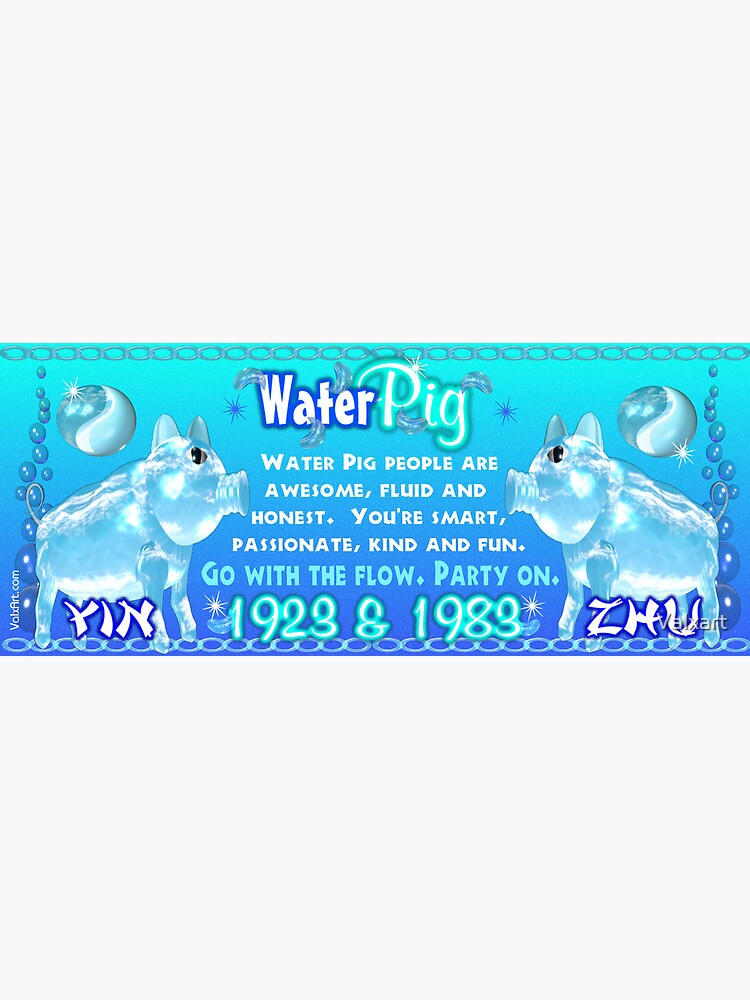 1983 2043 Chinese zodiac born in year of Water Pig by Valxart