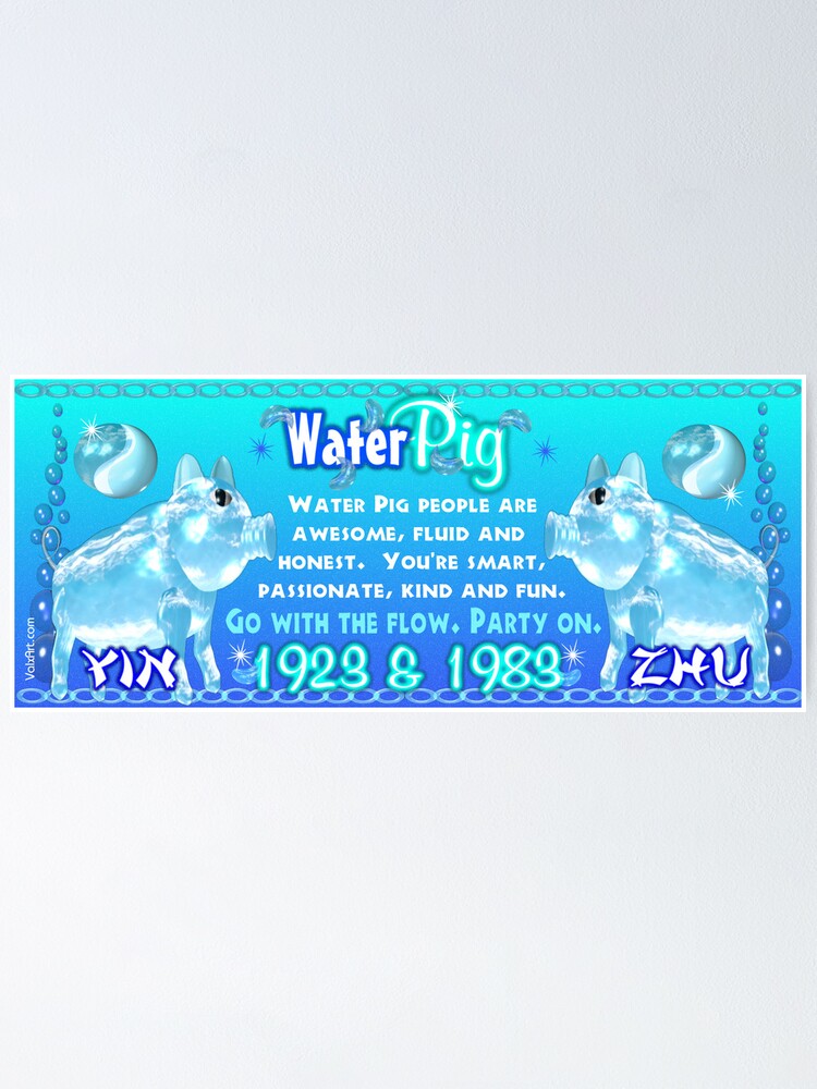 1983 2043 Chinese zodiac born in year of Water Pig by Valxart