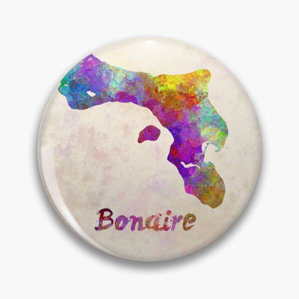 Item preview, Bonaire watercolor map designed and sold by paulrommer.