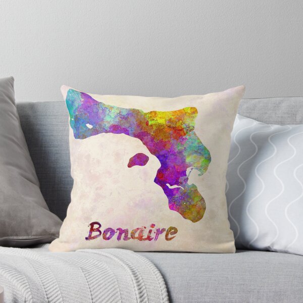 Aperçu de l'œuvre Carte aquarelle de Bonaire créée et vendue par paulrommer.