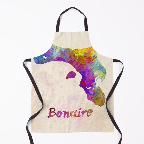 Item preview, Bonaire watercolor map designed and sold by paulrommer.