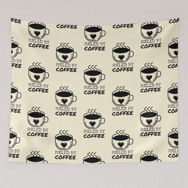 Item preview, Fueled By Coffee Saying Heart Warm Cup designed and sold by Telle Garcia.