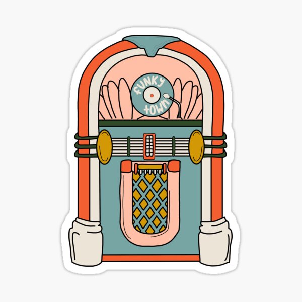 "retro Jukebox" Sticker By Kristenellie7 | Redbubble