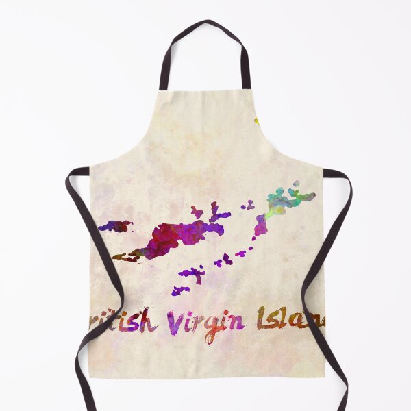 Item preview, British Virgin Islands watercolor map designed and sold by paulrommer.