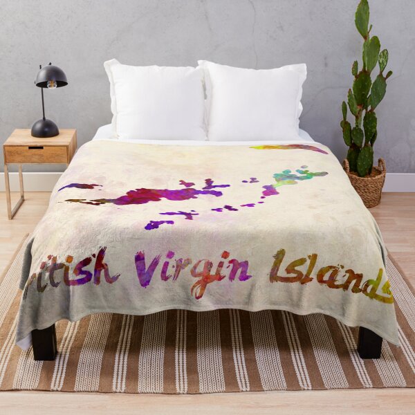 Item preview, British Virgin Islands watercolor map designed and sold by paulrommer.