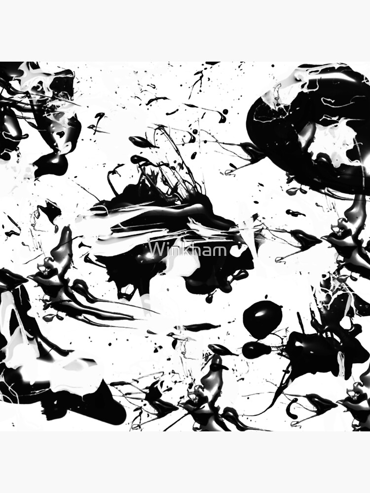 "Grey, black and white paint splash" Poster for Sale by Winkham Redbubble