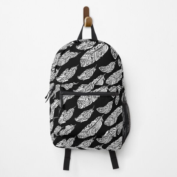 Item preview, Monochrome Tribal Boho Indian Feathers designed and sold by Vector Scout Lab.