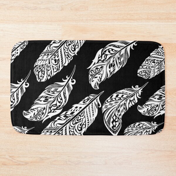 Item preview, Monochrome Tribal Boho Indian Feathers designed and sold by Vector Scout Lab.