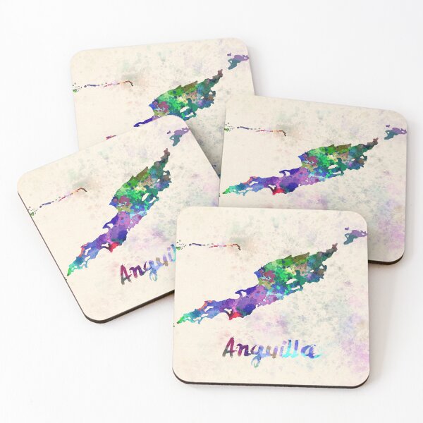 Item preview, Anguilla watercolor map designed and sold by paulrommer.