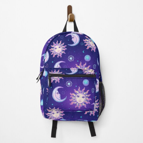 Item preview, Seamless background: Cartoon Sun and Moon with human faces, planets, cosmic symbols. designed and sold by YanaZvereva.