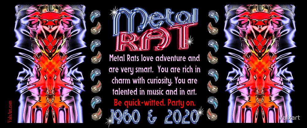  1960 2020 Chinese Zodiac Born In Year Of Metal Rat By Valxart By 