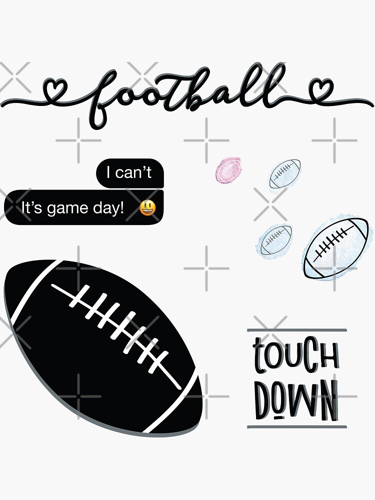 "Black Watercolor Football Sticker Pack" Sticker by TheGoods Redbubble
