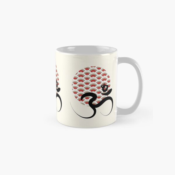 Item preview, Scallop Pattern Sun, Yoga and Black Ohm Calligraphy designed and sold by fatfatin.