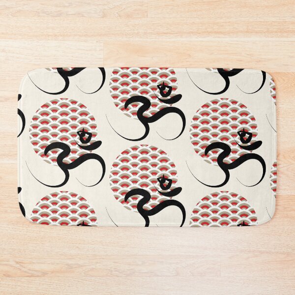 Item preview, Scallop Pattern Sun, Yoga and Black Ohm Calligraphy designed and sold by fatfatin.