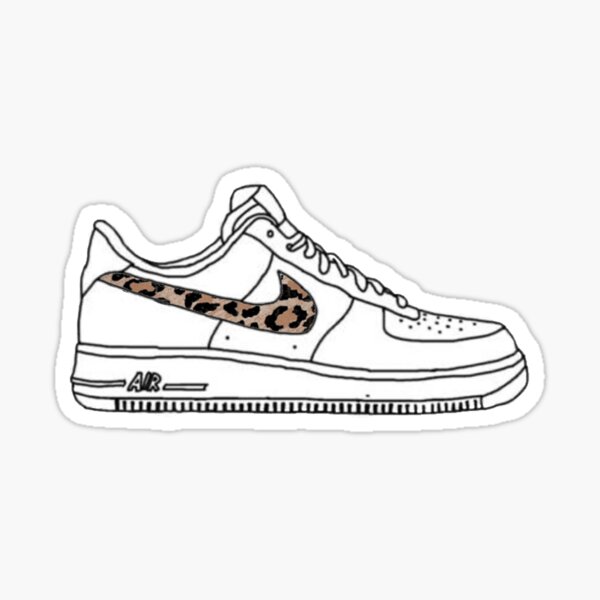 Pegatina Leopard Air Force 1 Vsco Pegatina