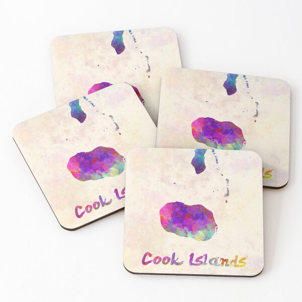 Item preview, Cook Islands watercolor map designed and sold by paulrommer.