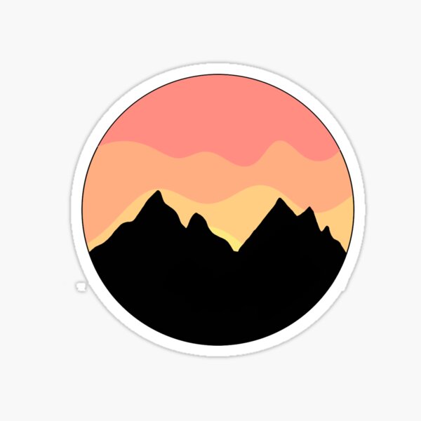 Mountains Sunset Sticker