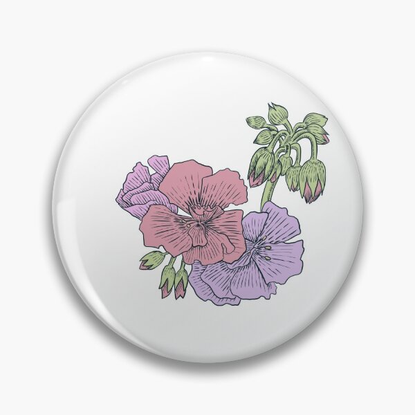 Item preview, Violet Geranium Ink Flower Summer Lila  designed and sold by Gs-arts.
