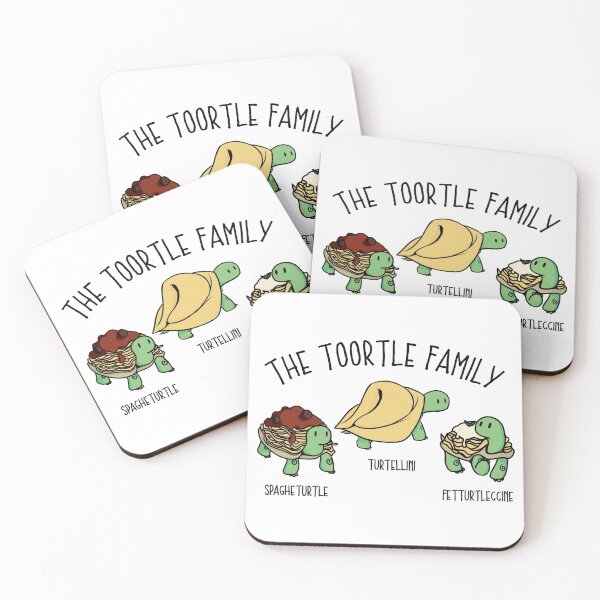 Item preview, Toortle Family Turtle Noodles Tortoise Pasta Trio designed and sold by picadillyprints.