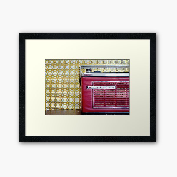 « My great Grandmother is listening to the radio » Framed Art Print