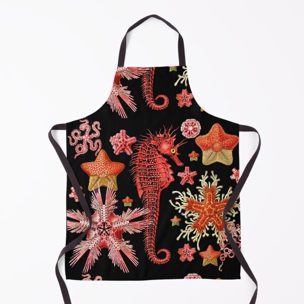 Item preview, RED SEAHORSE AND SEASTARS IN BLACK Sea Life designed and sold by BulganLumini.