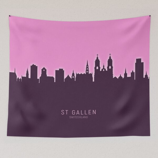 Item preview, St Gallen Switzerland Skyline designed and sold by ArtPrints.