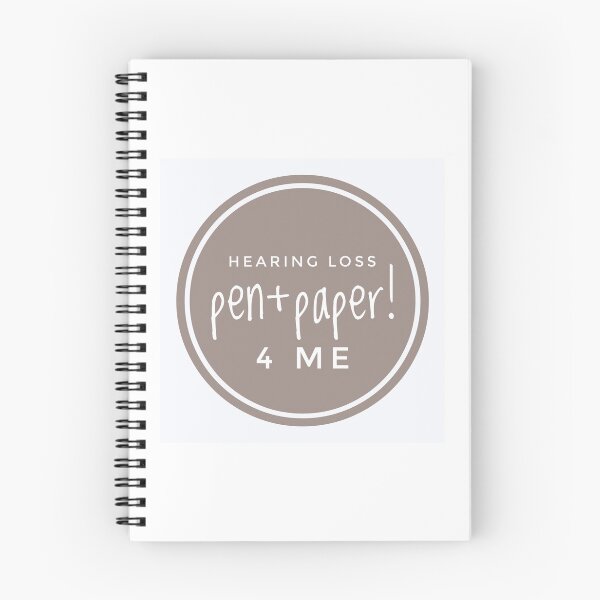 Item preview, Hearing Loss Pen + Paper 4 Me Design  for Disabilities and Disability Visibility by Jenny Meehan  designed and sold by Jenny Meehan Art Prints and Patterns  .