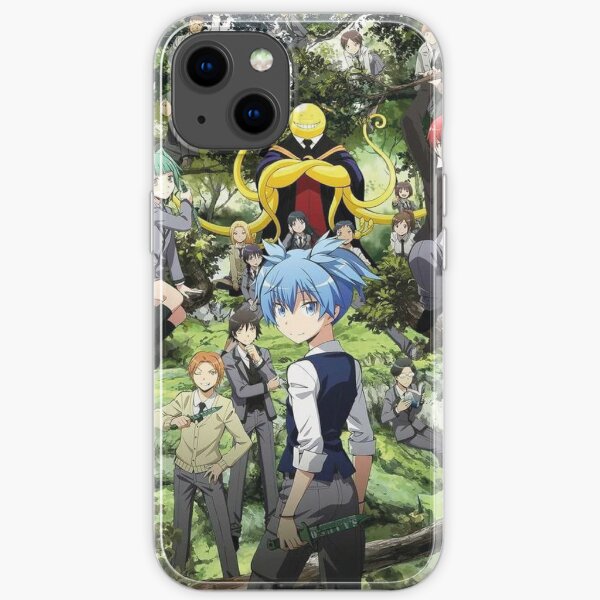 Assassination classroom Koro Sensei and Itona outdoor in the trees Coque souple iPhone