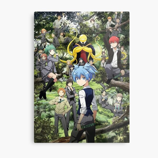 Assassination classroom Koro Sensei and Itona outdoor in the trees Metal Print