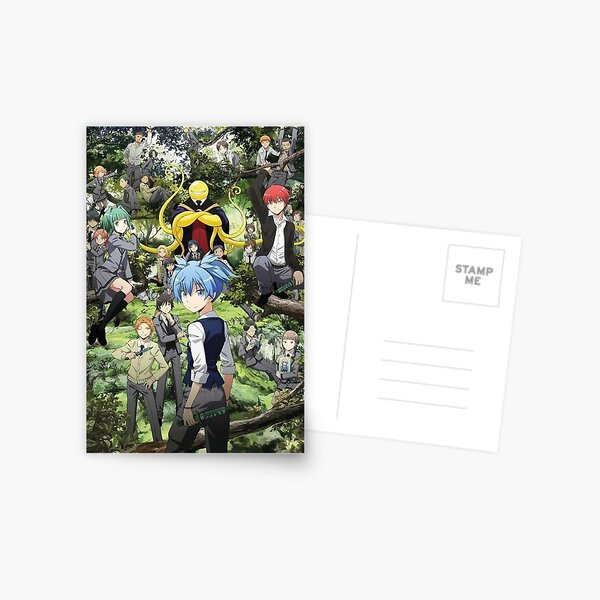 Assassination classroom Koro Sensei and Itona outdoor in the trees Carte postale