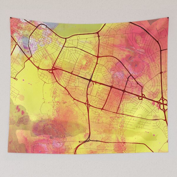 Item preview,  Reykjavik Iceland Street Map Magma Eruption designed and sold by IvonDesign.