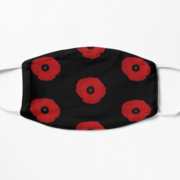 A Poppy for Remembrance Day Flat Mask