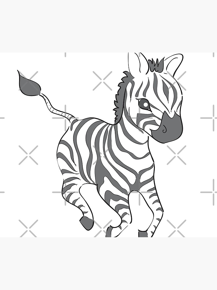 Housse De Couette Mignon Bebe Zebre Par Bravescribbler Redbubble