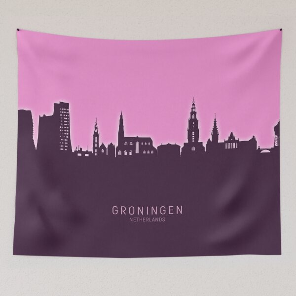 Item preview, Groningen The Netherlands Skyline designed and sold by ArtPrints.