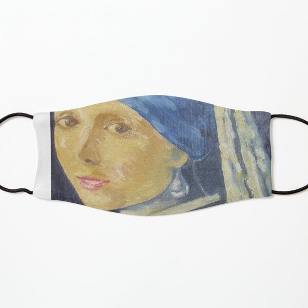 Peter the Red'sStudy of Johannes Vermeers Girl with a pearl earring Kids Mask