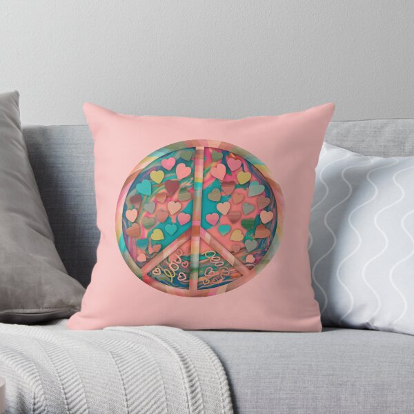 Love and Peace Throw Pillow