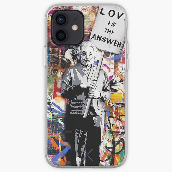 Banksy Albert Einstein El amor es la respuesta Funda blanda para iPhone