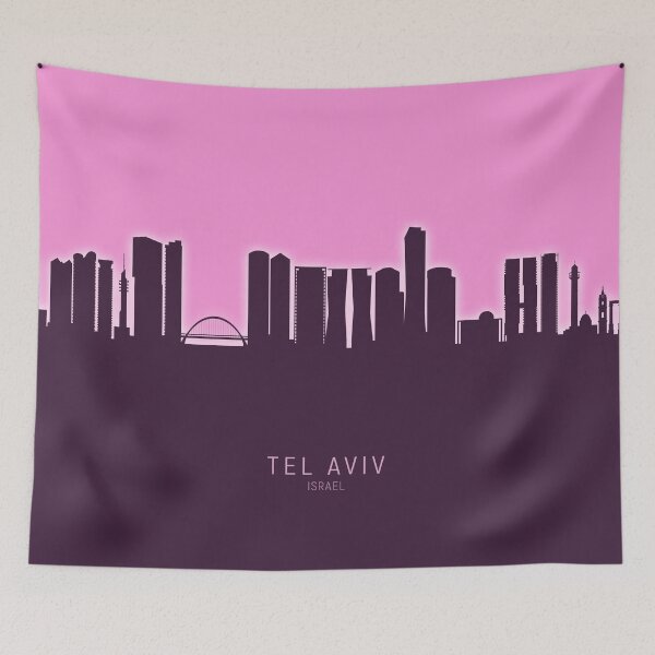 Item preview, Tel Aviv Israel Skyline designed and sold by ArtPrints.